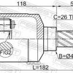 Граната внутренняя Duster,Terrano,Kaptur L 2WD 33-26 2411DUSTMTLH